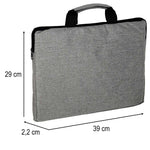 Geantă de umăr pentru laptop de 15,6 inch, servietă business pentru femei, bărbați, gri