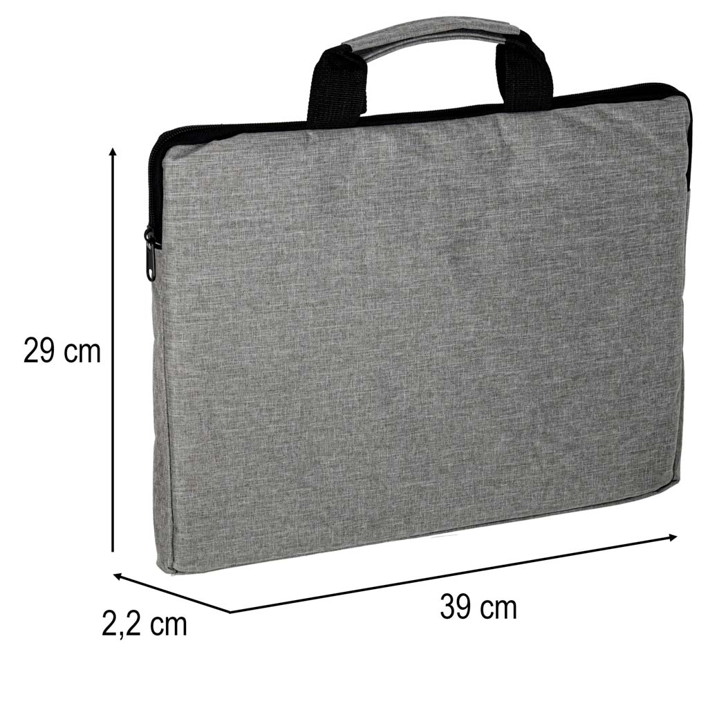 Geantă de umăr pentru laptop de 15,6 inch, servietă business pentru femei, bărbați, gri