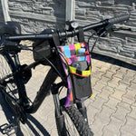 Geantă pentru bicicletă, trotinetă, ghidon, telefon, geantă de bicicletă, în carouri colorate