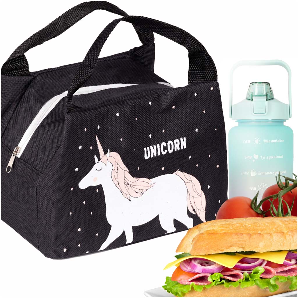 Geantă termică de prânz pentru micul dejun, izolată, unicorn