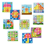 Puzzle educativ Button Mosaic pentru antrenamentul mâinilor, 57 de piese.