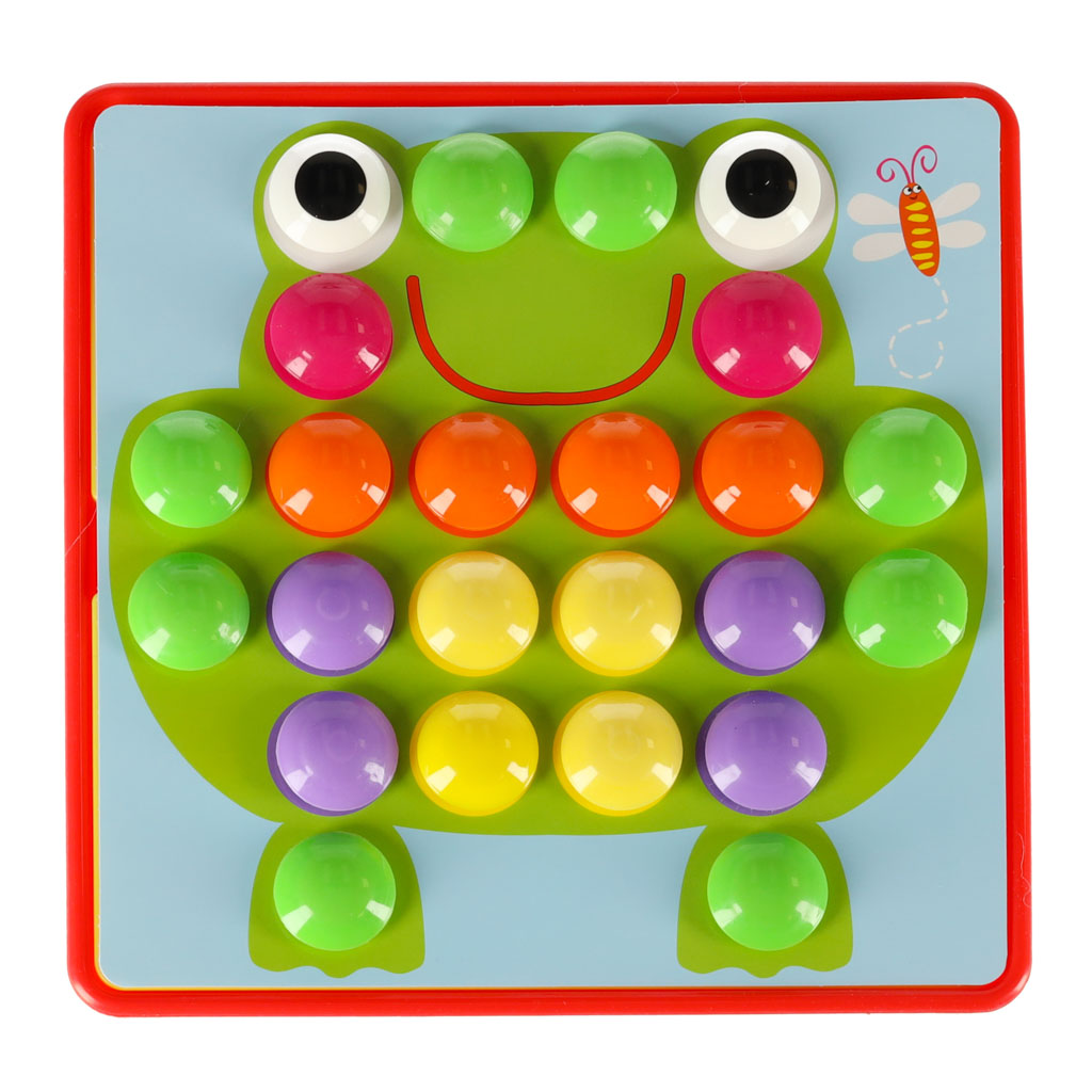 Puzzle educativ Button Mosaic pentru antrenamentul mâinilor, 57 de piese.