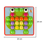 Puzzle educativ Button Mosaic pentru antrenamentul mâinilor, 57 de piese.