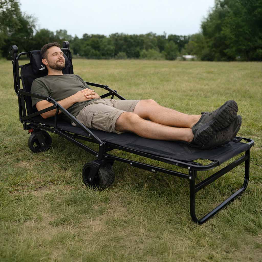 Cărucior de transport LUARO, pat de camping pliabil 2 în 1