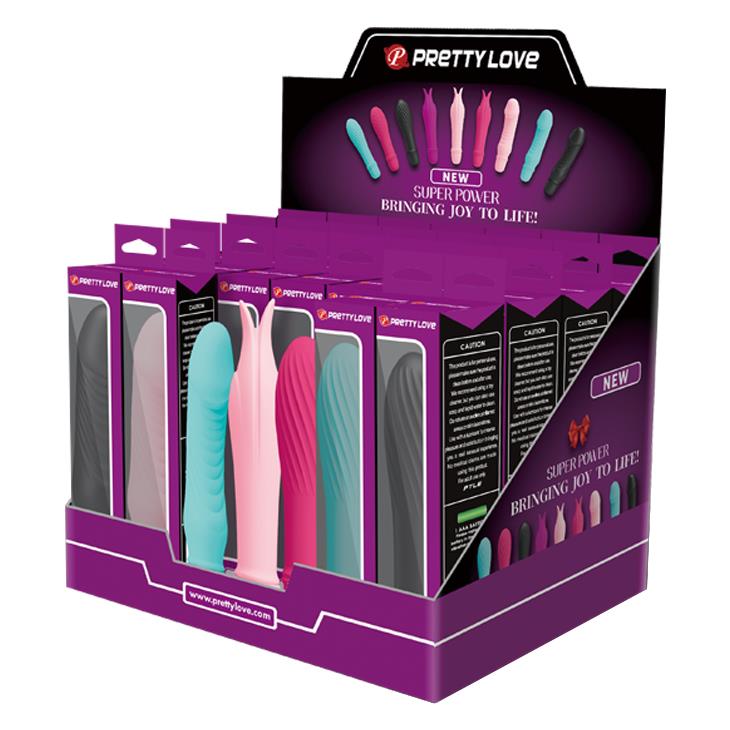 Mini vibrator din silicon Pretty Love cu 10 funcții, funcționează cu baterii AAA