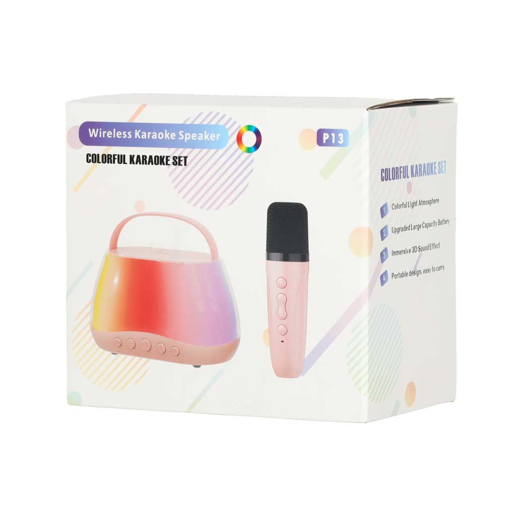 Set karaoke difuzor Bluetooth LED RGB 2 microfoane USB