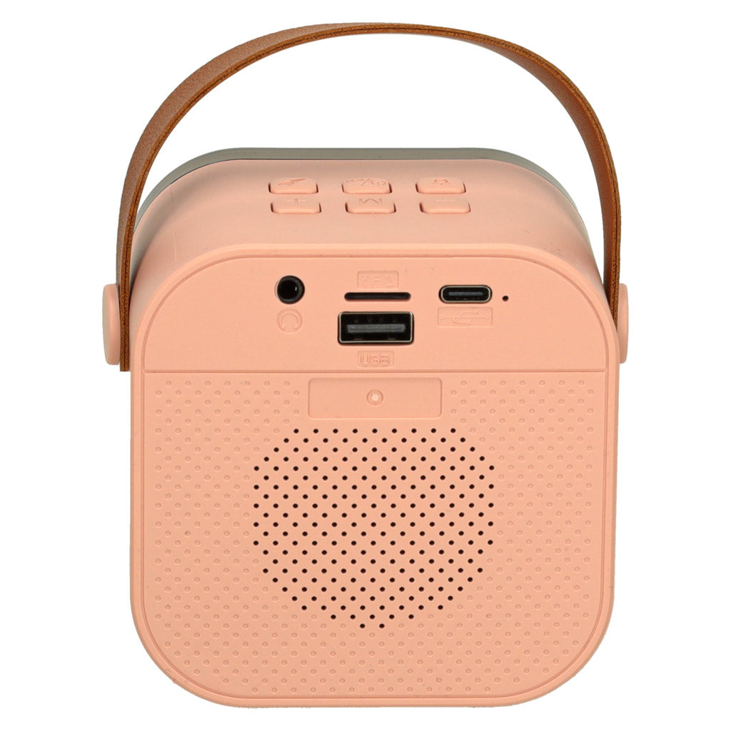 Set karaoke cu difuzor Bluetooth, microfon USB cu LED roz