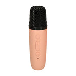 Set karaoke cu difuzor Bluetooth, microfon USB cu LED roz