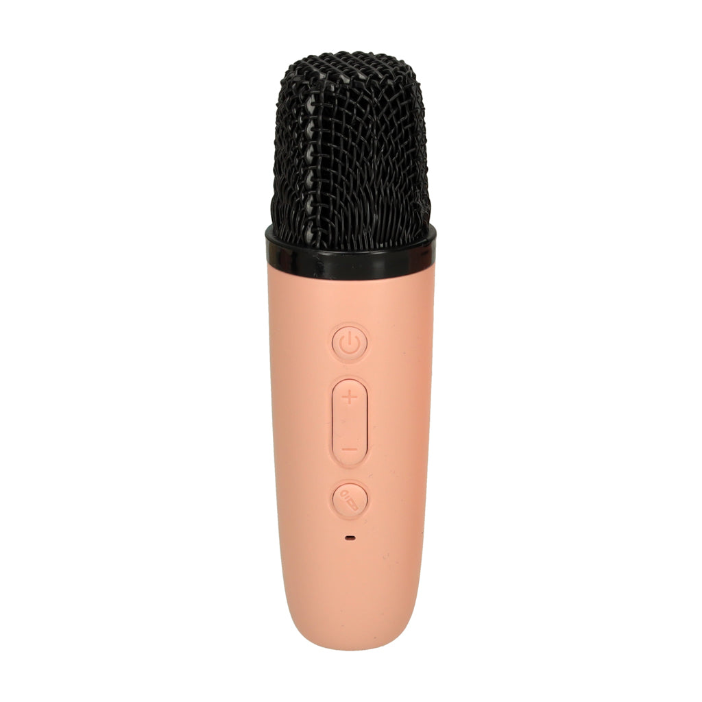 Set karaoke cu difuzor Bluetooth, microfon USB cu LED roz