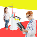 Set mare de doctor stație medicală doctor mic ekg radiografie lumină sunet