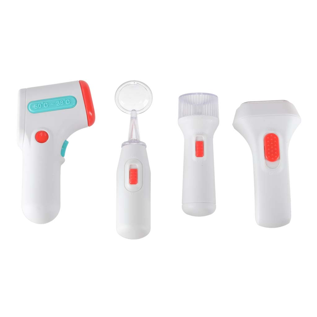 Set mare de doctor stație medicală doctor mic ekg radiografie lumină sunet