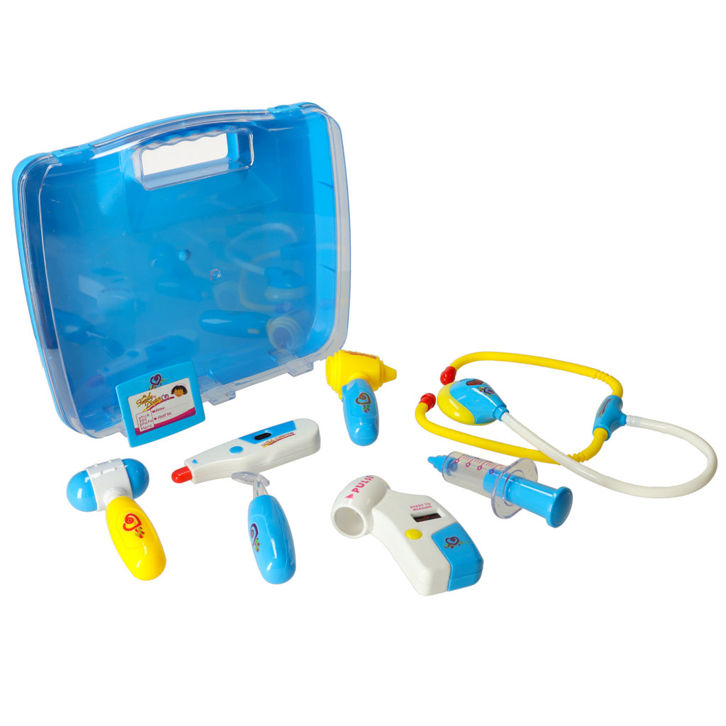 Trusă medicală pentru copii, trusă medicală cu sunet luminos albastru