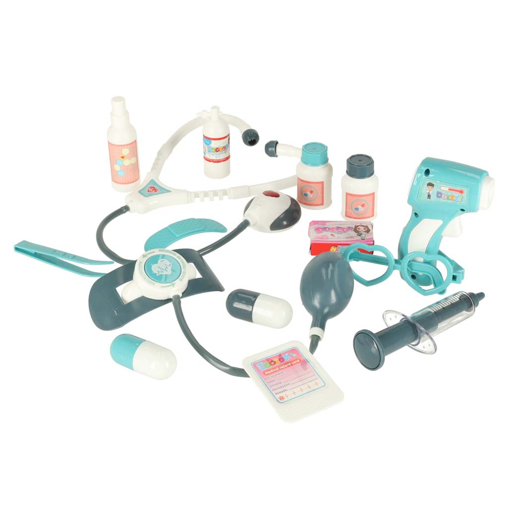 Set de doctor într-o valiză, doctoriț mic, accesorii, sunet, lumină
