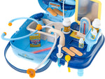 Set de medic cu accesorii într-o cutie cu 34 de piese + masă
