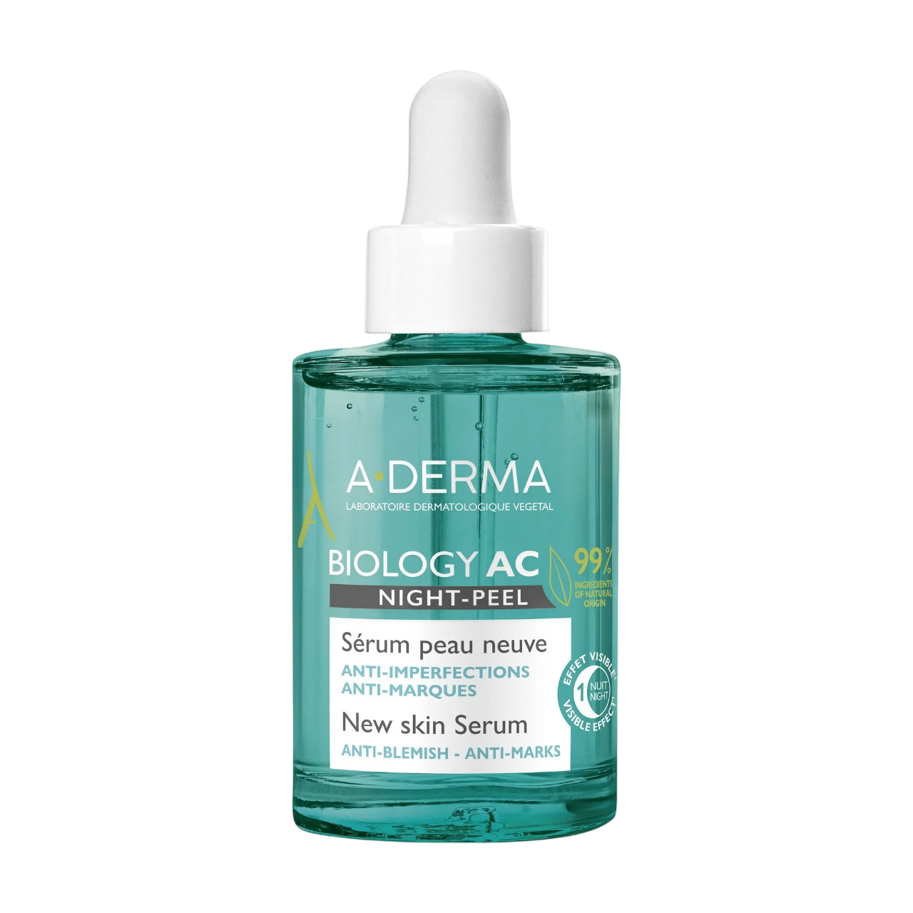 A-Derma, Biology AC, Decojire, Noapte, Ser, Pentru față, 30 ml