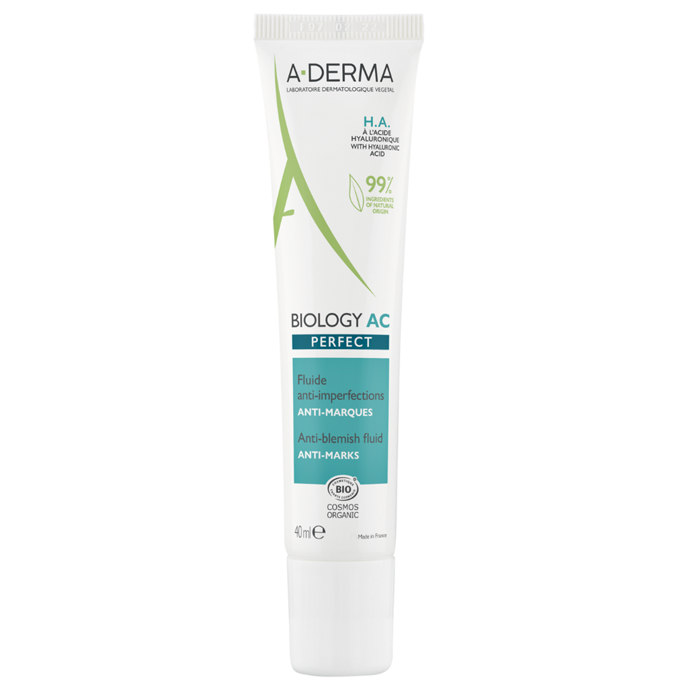 A-Derma, Biology AC Perfect, Anti-Imperfecțiuni, Fluid, Pentru față, 40 ml