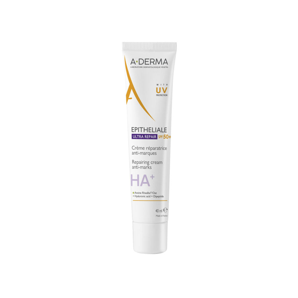 A-Derma, Epitheliale Ultra Repair, Reparație, Zilnic, Smântână, Corp, SPF 50+, 40 ml