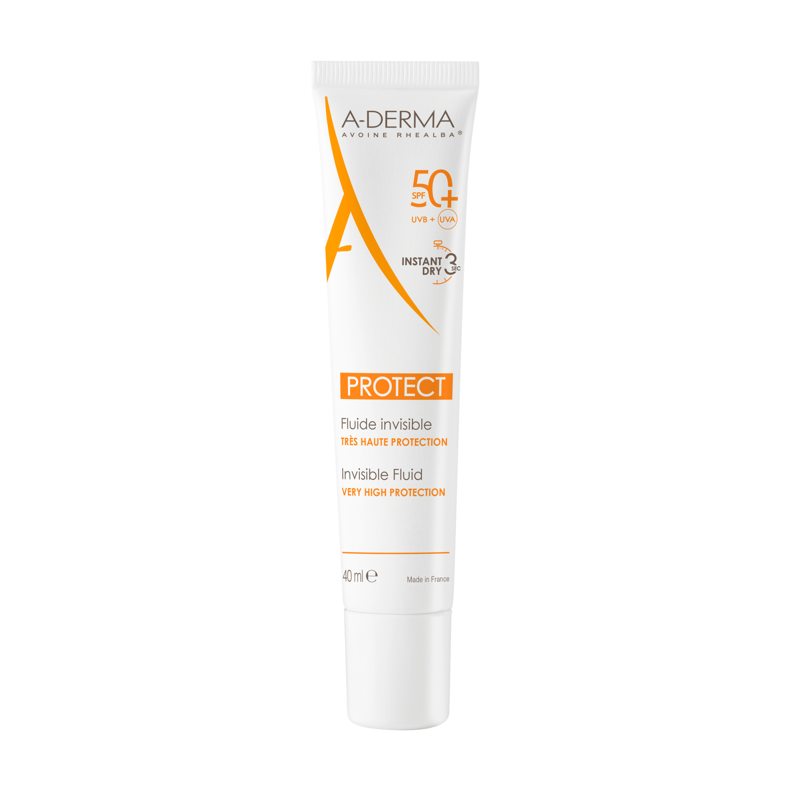 A-Derma, Protect, Protecție UV ridicată, Fluid pentru protecție solară, 40 ml