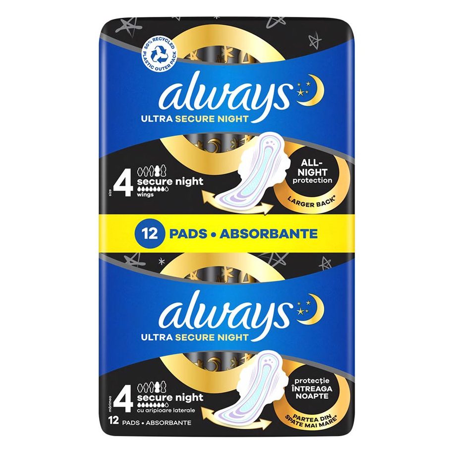 Absorbante, Always, 12 buc Ultra Secure Night