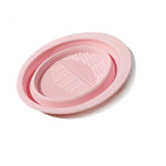 Accesoriu din silicon pentru curatarea accesoriilor makeup, pensule, buretei, 14.5 x 11,5 cm, 2 moduri de utilizare,