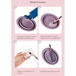 Accesoriu din silicon pentru curatarea accesoriilor makeup, pensule, buretei, 14.5 x 11,5 cm, 2 moduri de utilizare,
