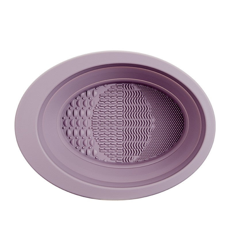 Accesoriu din silicon pentru curatarea accesoriilor makeup, pensule, buretei, 14.5 x 11,5 cm, 2 moduri de utilizare,