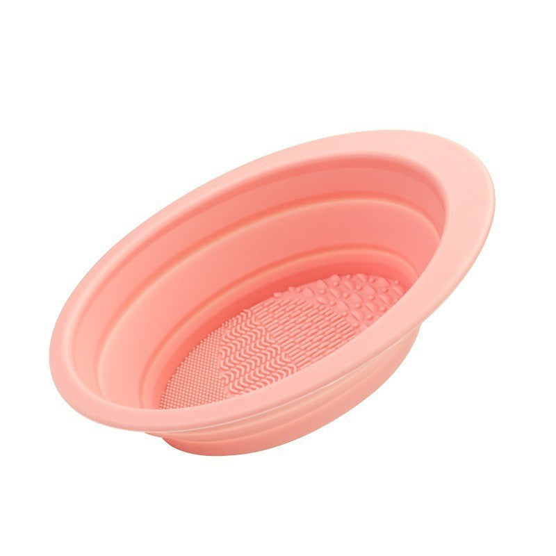 Accesoriu din silicon pentru curatarea accesoriilor makeup, pensule, buretei, 14.5 x 11,5 cm, 2 moduri de utilizare,