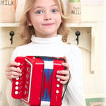 Acordeon Pentru Copii, Flippy, Acordeon Jucarie pentru Educatie Timpurie, 7 butoane 2 bass, Acordeon Instrument Muzical