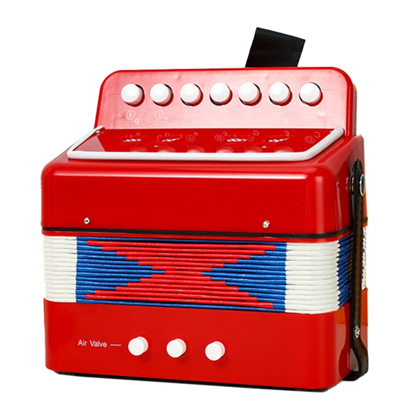 Acordeon Pentru Copii, Flippy, Acordeon Jucarie pentru Educatie Timpurie, 7 butoane 2 bass, Acordeon Instrument Muzical