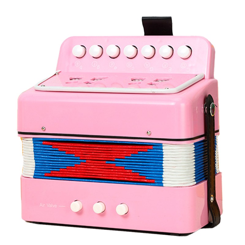 Acordeon Pentru Copii, Flippy, Acordeon Jucarie pentru Educatie Timpurie, 7 butoane 2 bass, Acordeon Instrument Muzical