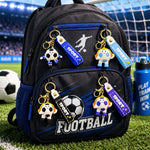 Breloc Chei, Flippy, Model Minge de Fotbal cu Casti, Cupa Mondiala, Accesoriu Pentru Chei si Rucsac, Material Acril, 50