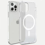 Husa protectie Flippy pentru iPhone 14 Pro Mag Safe, 2 in 1 incarcare si magnet, Silicone, Transparenta