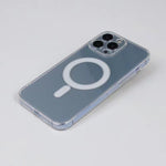 Husa protectie Flippy pentru iPhone 13 Mag Safe, 2 in 1 incarcare si magnet, Silicone, Transparenta