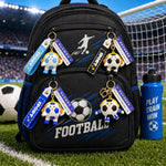 Breloc Chei, Flippy, Model Minge de Fotbal cu Casti, Mesaj Te aștept pe terenul de fotbal, Cupa Mondiala, Accesoriu