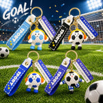 Breloc Chei, Flippy, Model Minge de Fotbal cu Casti, Mesaj Te aștept pe terenul de fotbal, Cupa Mondiala, Accesoriu