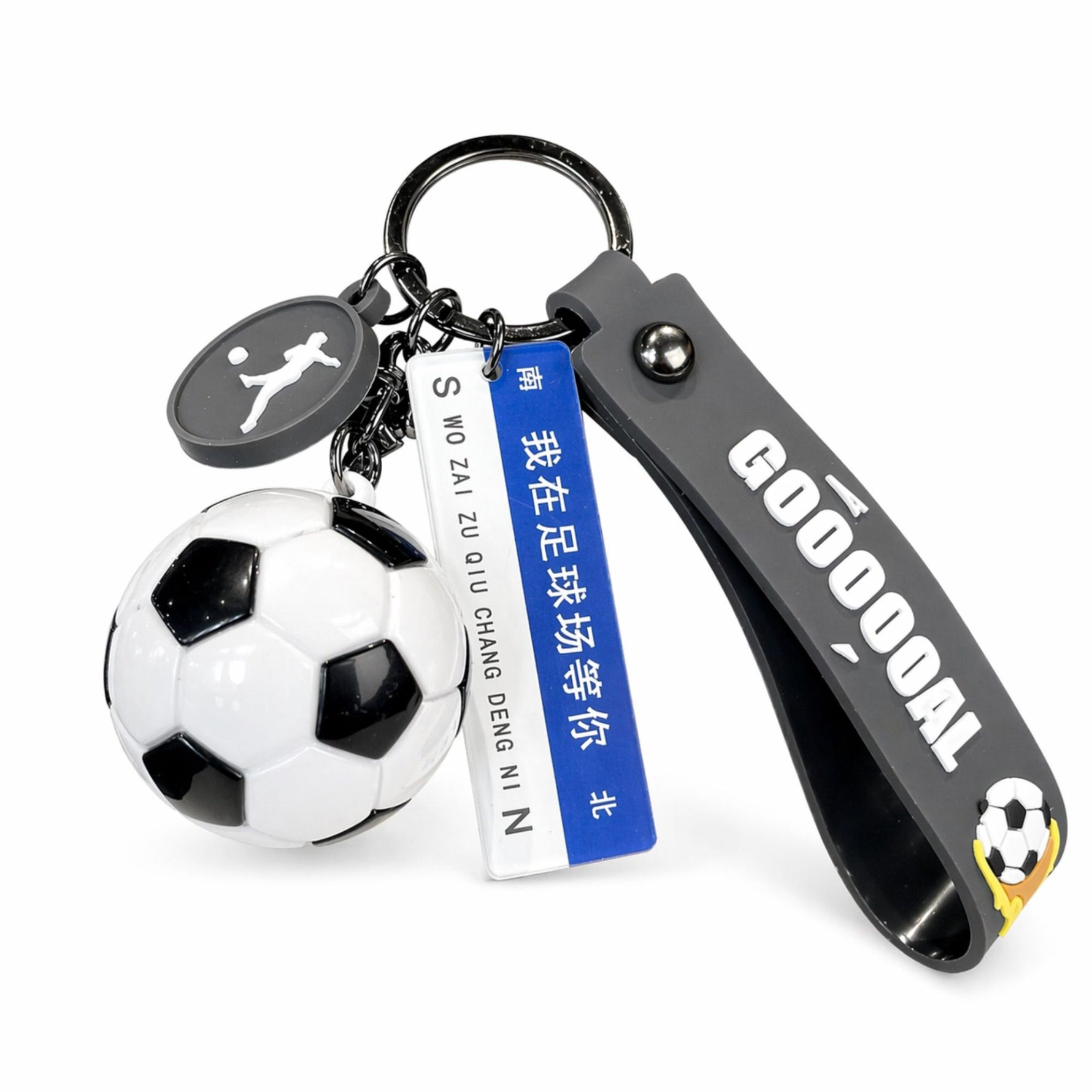 Breloc Chei, Flippy, Model Minge de Fotbal, Mesaj Următoarea Oprire: Stadion de fotbal, Cupa Mondiala, Accesoriu Pentru