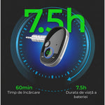 Adaptor Auto, Flippy, Bluetooth 5.0, Auxiliar, Asistenta Vocal, Jack 3.5 mm, Pentru Telefon Mobil si Sistem Audio Auto,