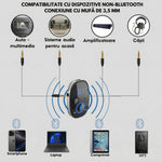 Adaptor Auto, Flippy, Bluetooth 5.0, Auxiliar, Asistenta Vocal, Jack 3.5 mm, Pentru Telefon Mobil si Sistem Audio Auto,