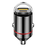 Incarcator Auto 2 in 1, Flippy, Port USB Fast Charge QC3.0 si Type C, PD 30W, Negru