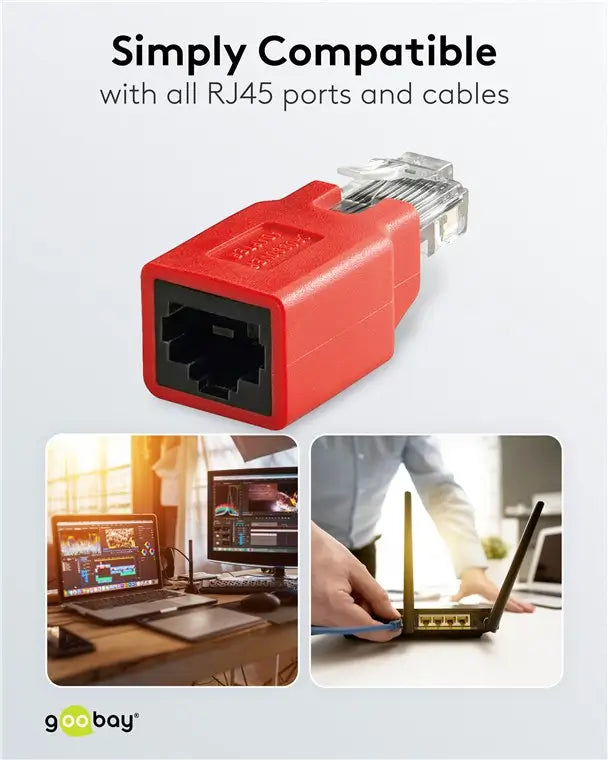 Adaptor crossover RJ45 tata la RJ45 mama Goobay