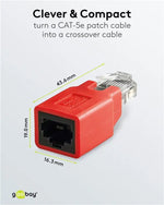 Adaptor crossover RJ45 tata la RJ45 mama Goobay