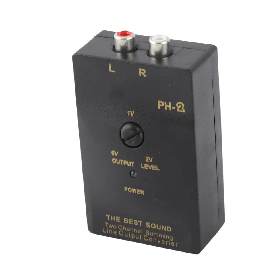 Adaptor de masina audio STEREO HIGH TO LOW 50W 1A HI(difuzoare) - LOW(2x RCA)