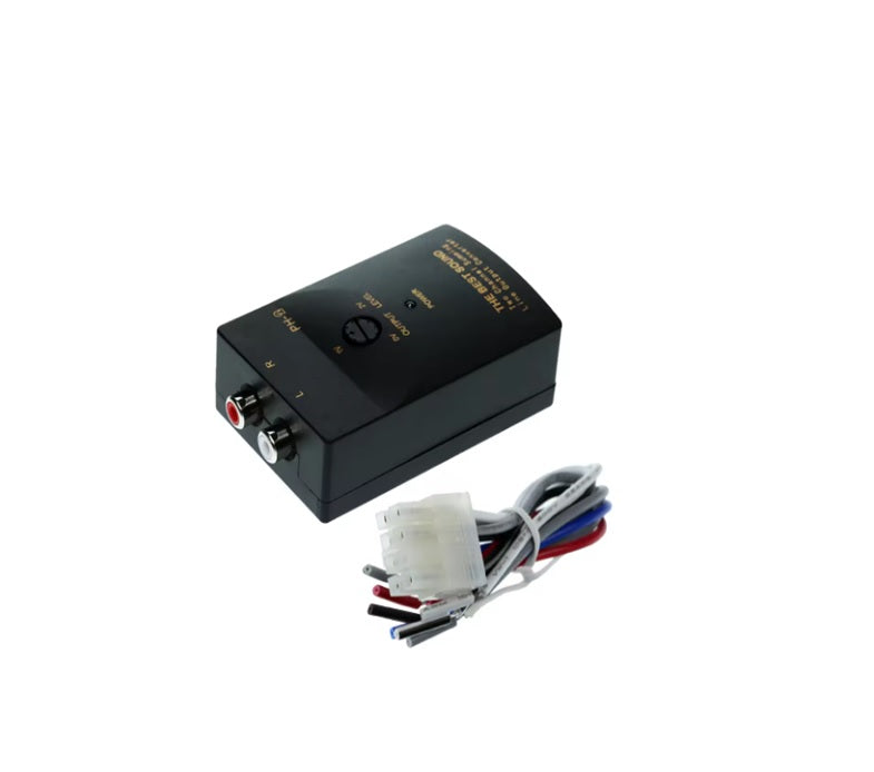 Adaptor de masina audio STEREO HIGH TO LOW 50W 1A HI(difuzoare) - LOW(2x RCA)