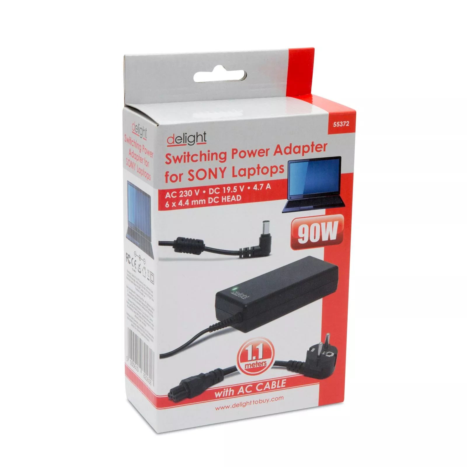 Adaptor incarcator/alimentator de retea pentru laptop Sony 6.0x4.4mm 19.5V 4.7A 90W Delight