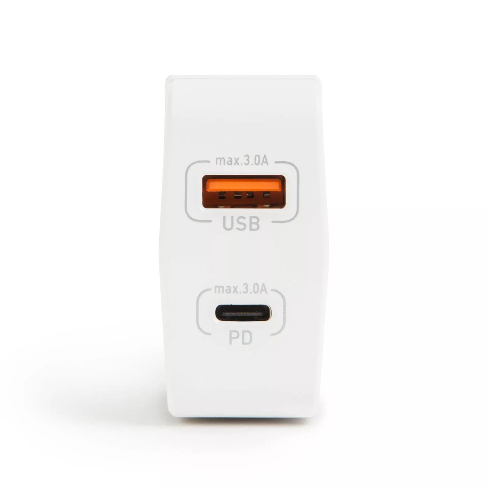 Adaptor incarcator de retea USB +USB Type C PD18W QuickCharge 3.0 cu incarcare rapida alb delight