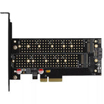 Adaptor Intern PCEM2-D PCI-E 3.0 4x - DUAL M.2 SSD (NVMe + SATA) Voltaj Dual SSD pana la 110mm AXAGON
