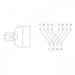 Adaptor RJ11 mama la 2x RJ11 mama negru Goobay