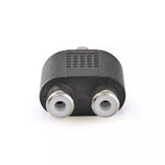 Adaptor Subwoofer RCA tata - 2x RCA mama negru Nedis