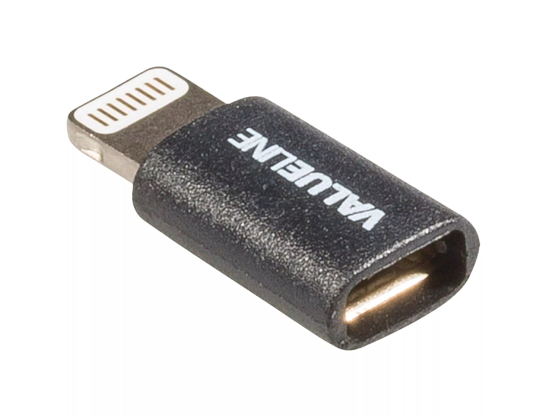 Adaptor USB Lightning tata - micro USB mama negru Valueline