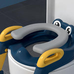 Reductor si Scaunel Inaltator WC, Flippy, pentru Copii 1 - 7 Ani, 2 Trepte Reglabile, Pliabil, Colac Moale, cu Spatar